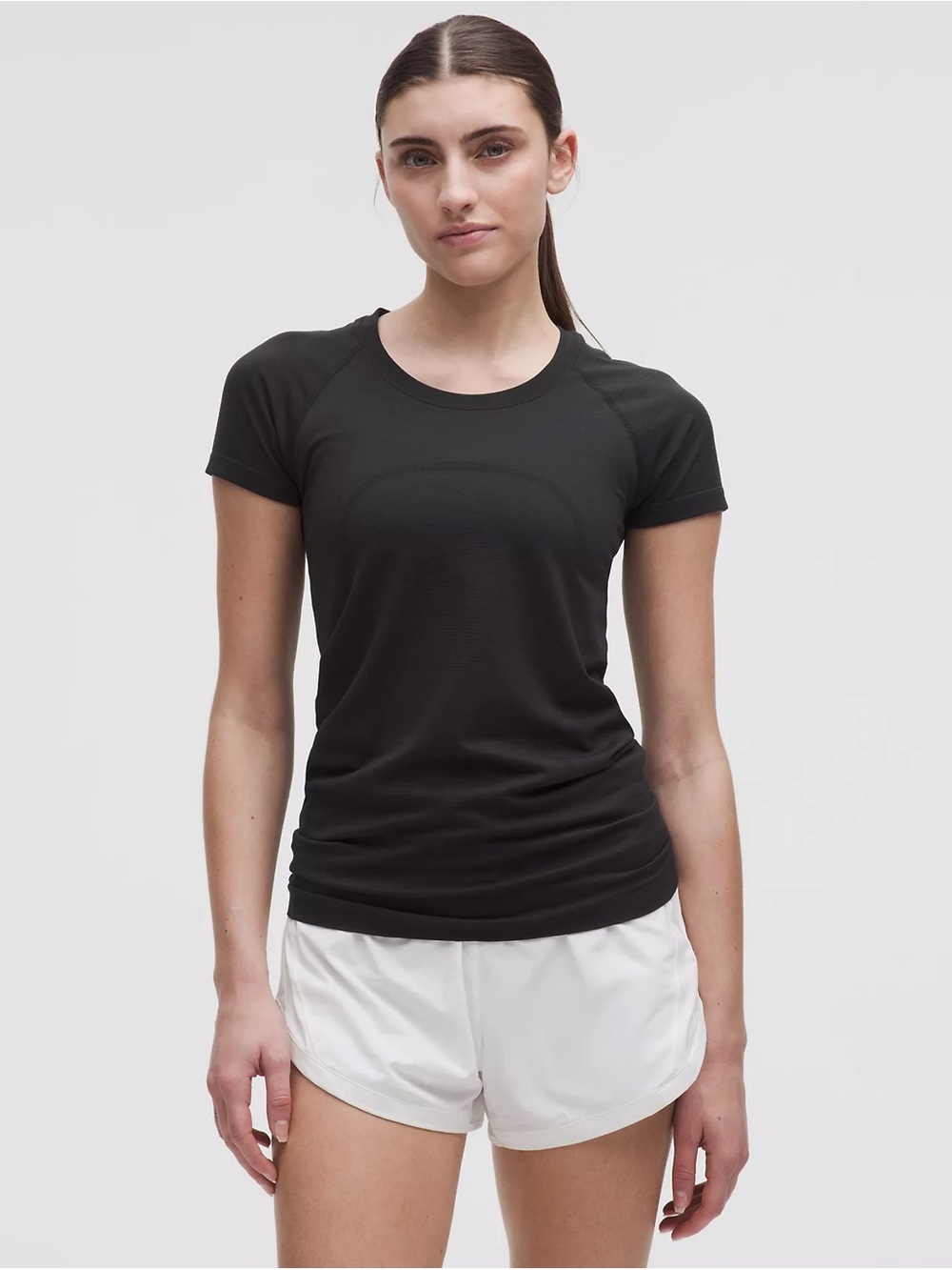 Lululemon Black Swiftly Tech Short Sleeve Shirt 2.0 Hip Length